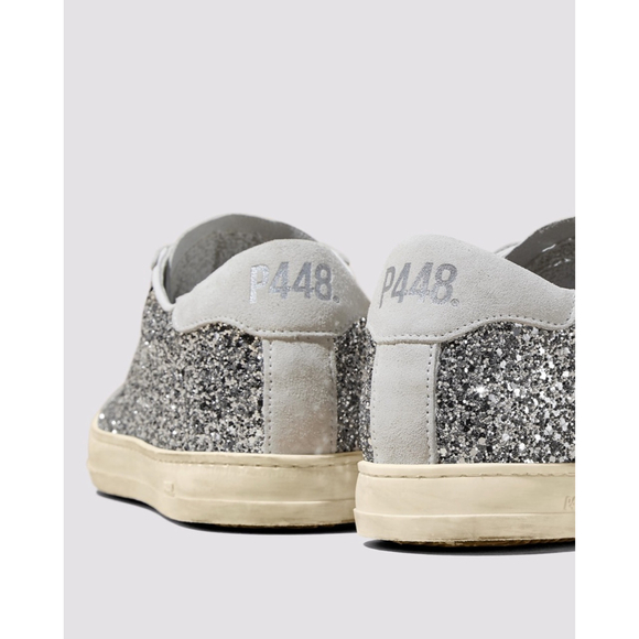 P448 Thea Women's Sneaker White/Silver Size EU 38 NWT - Picture 4 of 7